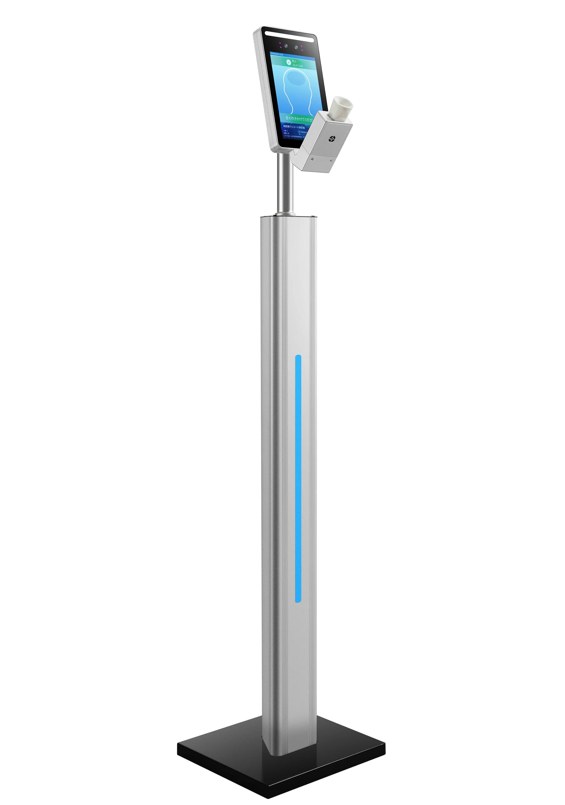 DWT Verify kiosk — the floor-standing face-recognition and breathalyser terminal
